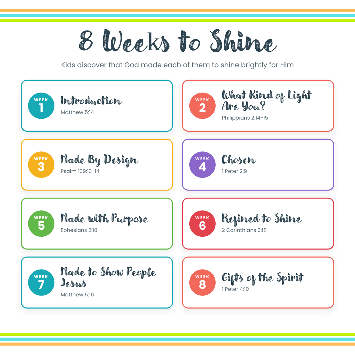 Made to Shine: 8-Week Kids' Ministry Curriculum