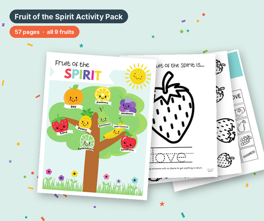 Fruit of the Spirit Activity Pack: Coloring, Scripture Copywork & Bingo