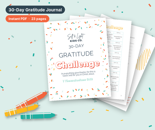30-Day Gratitude Challenge Journal for Kids