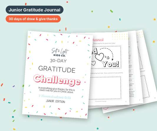 Junior Gratitude Journal: 30-Day Draw & Give Thanks Challenge for Kids