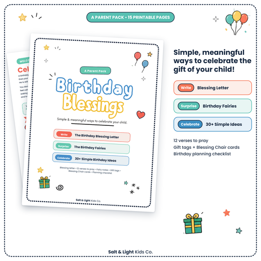 Birthday Blessings Parent Pack: Blessing Letter, Birthday Fairies & 30+ Simple Ideas