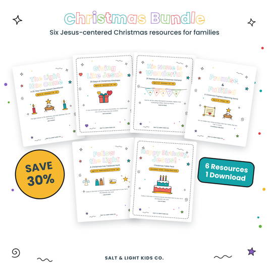 Christmas Bundle: 6 Jesus-Centered Christmas Resources for Families (Save 30%)