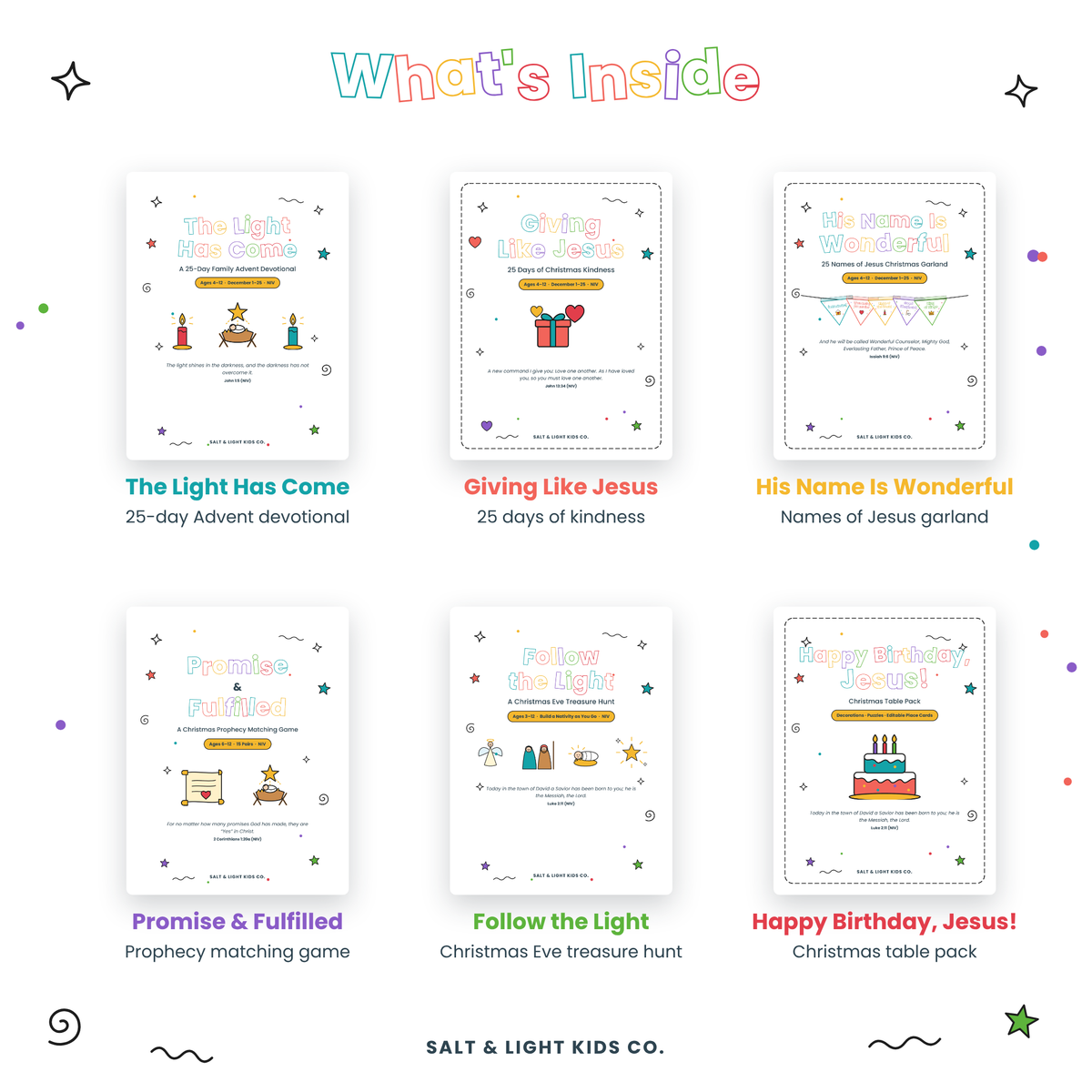Christmas Bundle: 6 Jesus-Centered Christmas Resources for Families (Save 30%)