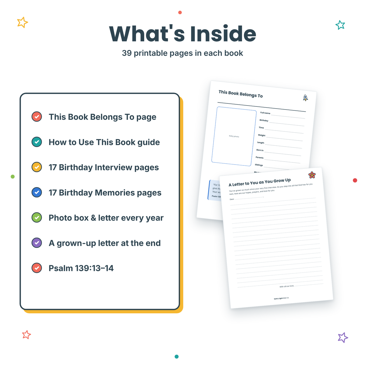 All About Me: Birthday Interviews Keepsake Book (Ages 2–18)