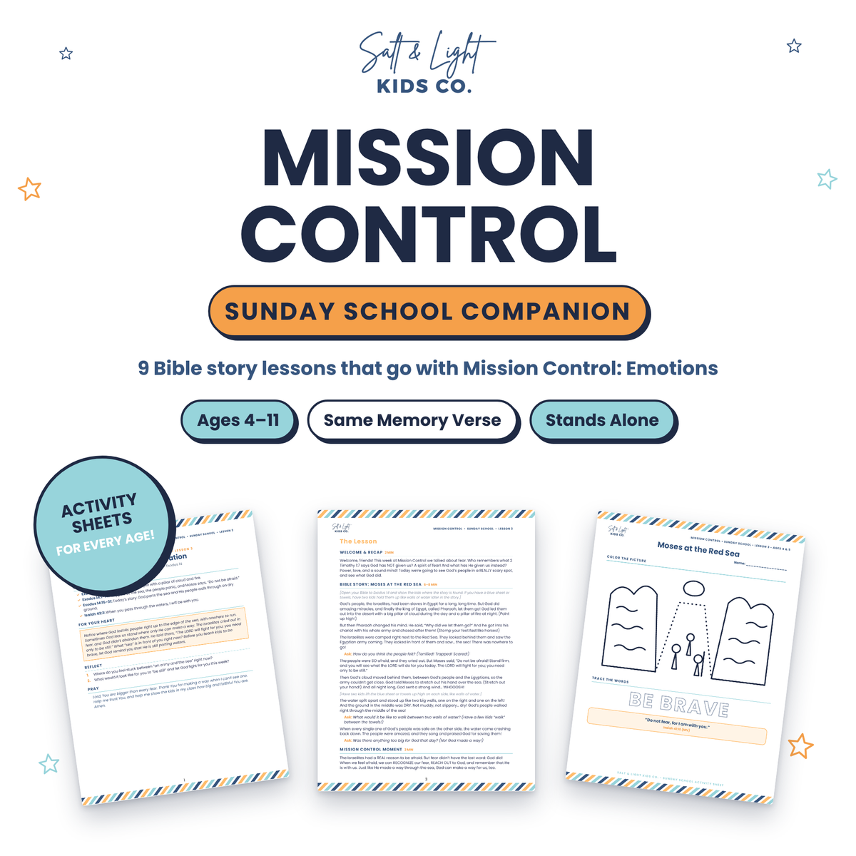 Mission Control Emotions: Complete Bundle (Curriculum + Sunday School Companion)