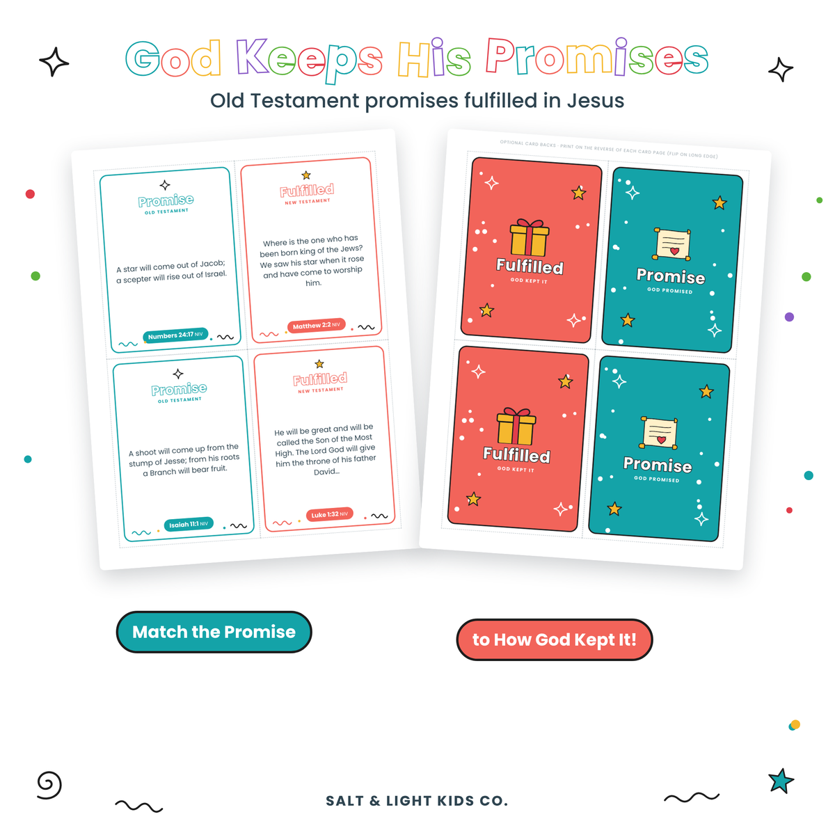 Promise & Fulfilled: Christmas Prophecy Matching Game for Kids (Ages 6–12)