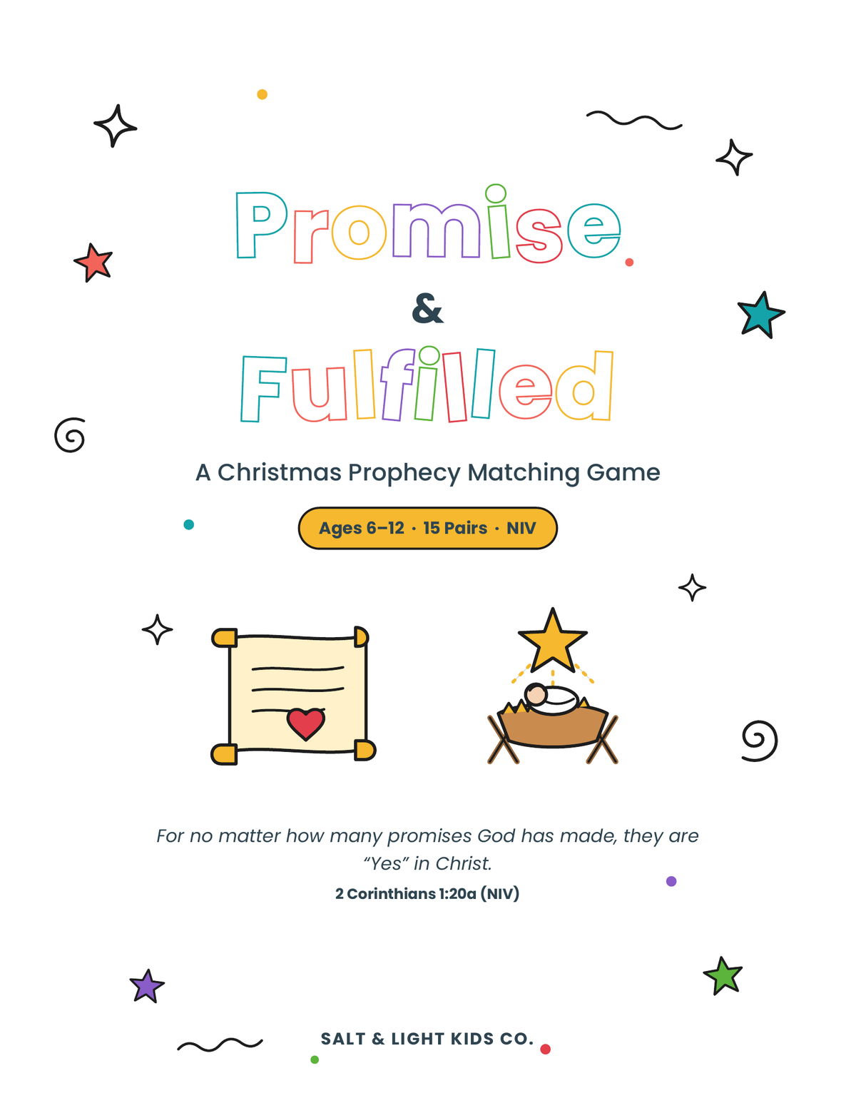 Promise & Fulfilled: Christmas Prophecy Matching Game for Kids (Ages 6–12)