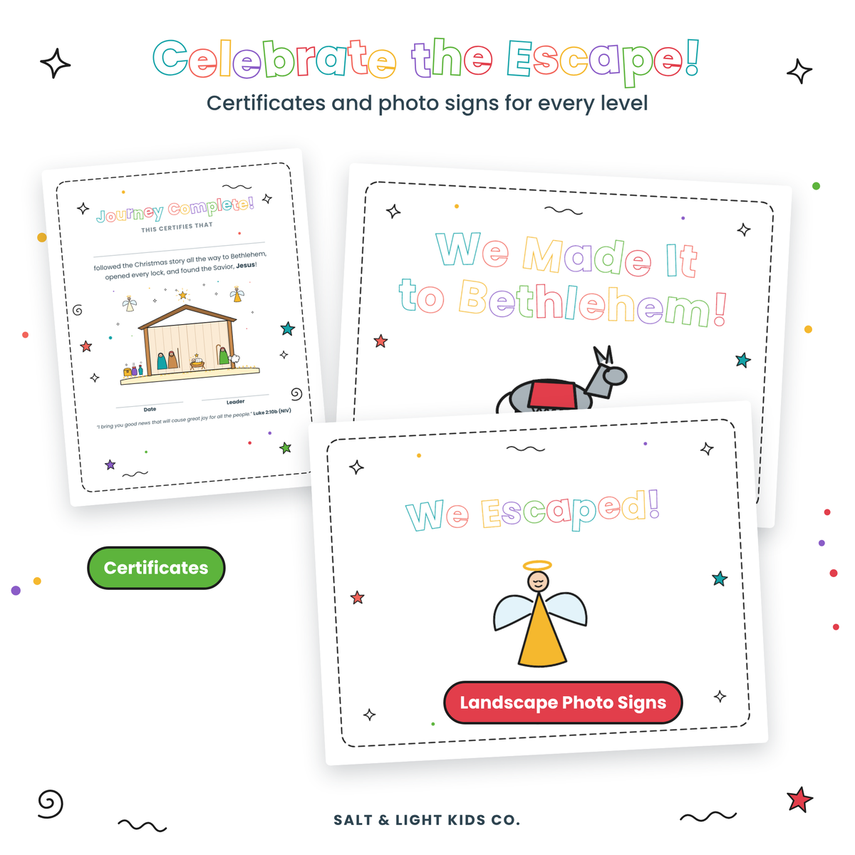 Christmas Escape Rooms: Printable Bible Escape Room for Kids, Teens & Families