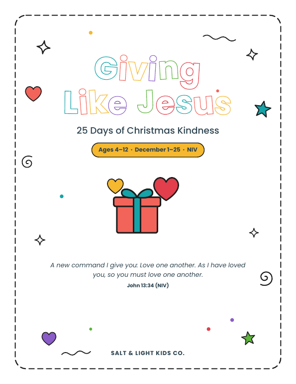 Giving Like Jesus: 25 Days of Christmas Kindness for Kids (Ages 4–12)