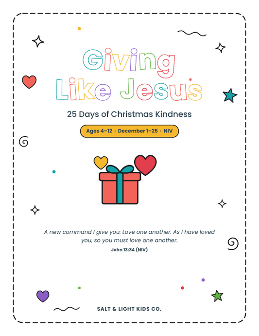 Giving Like Jesus: 25 Days of Christmas Kindness for Kids (Ages 4–12)
