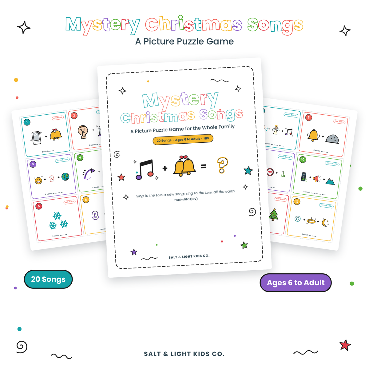 Mystery Christmas Songs: Picture Puzzle Game