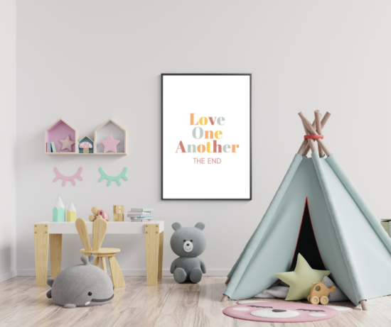 A child 's room with toys and a teepee.