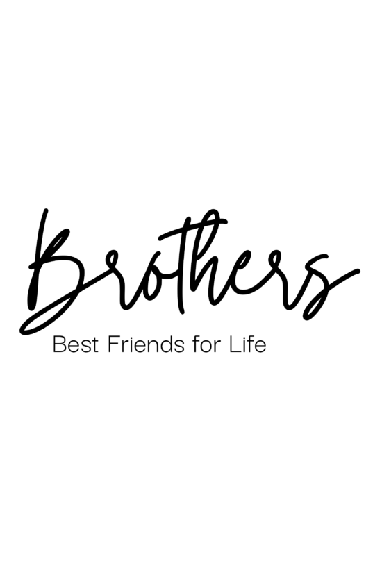 A black and white picture of the brothers logo.